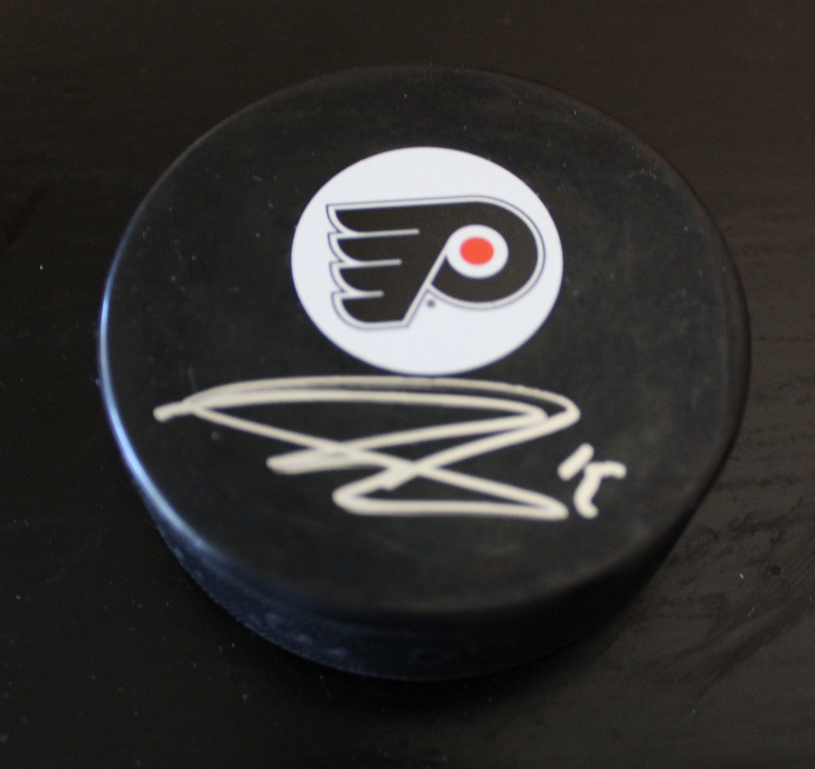 Nolan Patrick Signed Philadelphia Flyers Hockey Puck w/COA #2 Overall Pick Collectible Memorabilia
