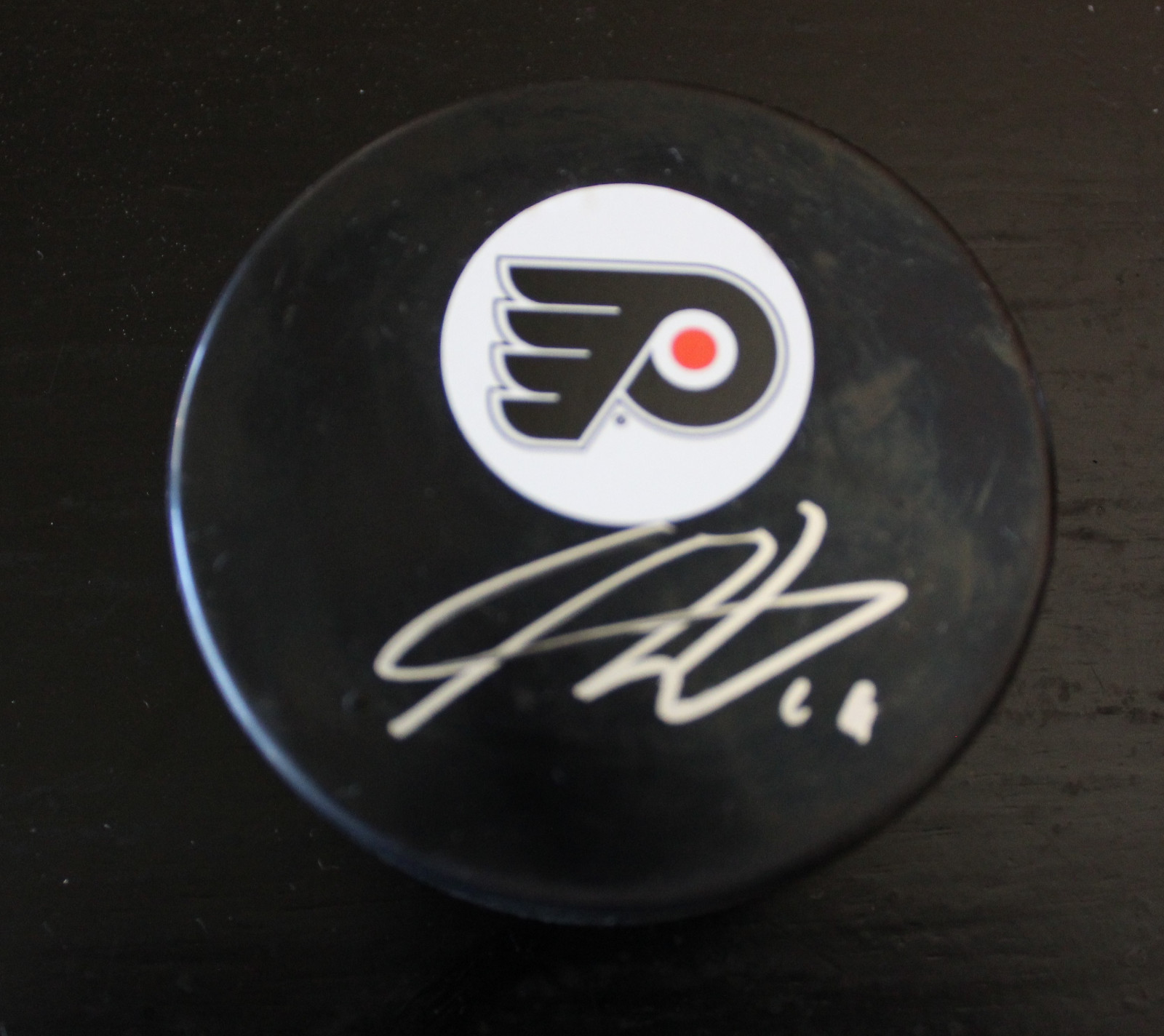 Nolan Patrick Signed Philadelphia Flyers Hockey Puck w/COA #2 Overall Pick B Collectible Memorabilia