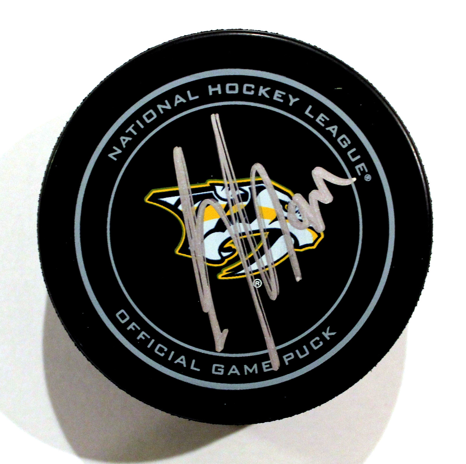 Samuel Girard Signed Nashville Predators Official Game Puck w/COA Collectible Memorabilia