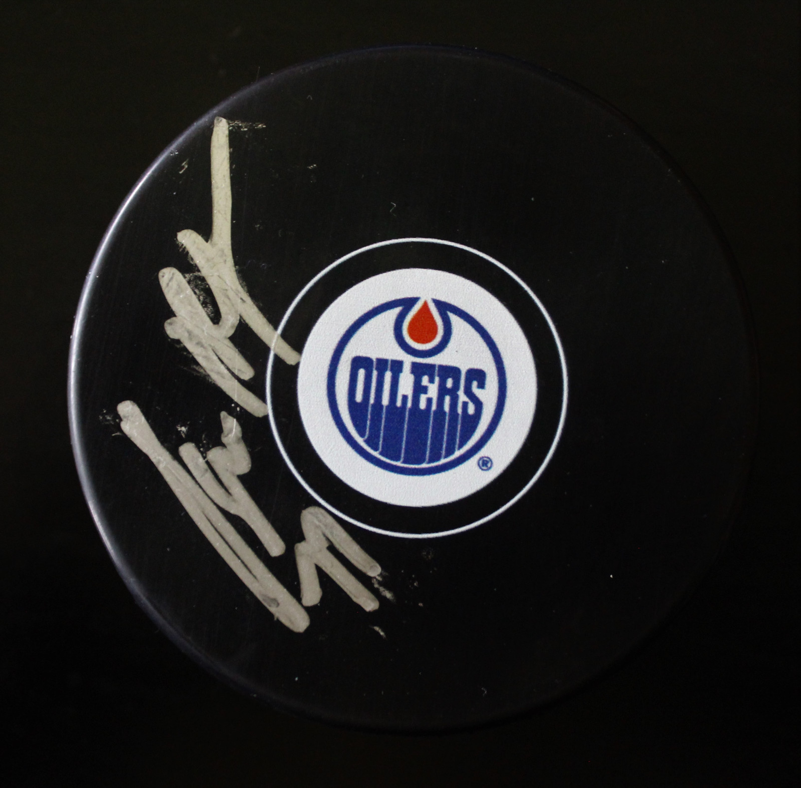 Oscar Klefbom Signed Edmonton Oilers Autograph Puck w/COA 2017 #2 Smeared Collectible Memorabilia