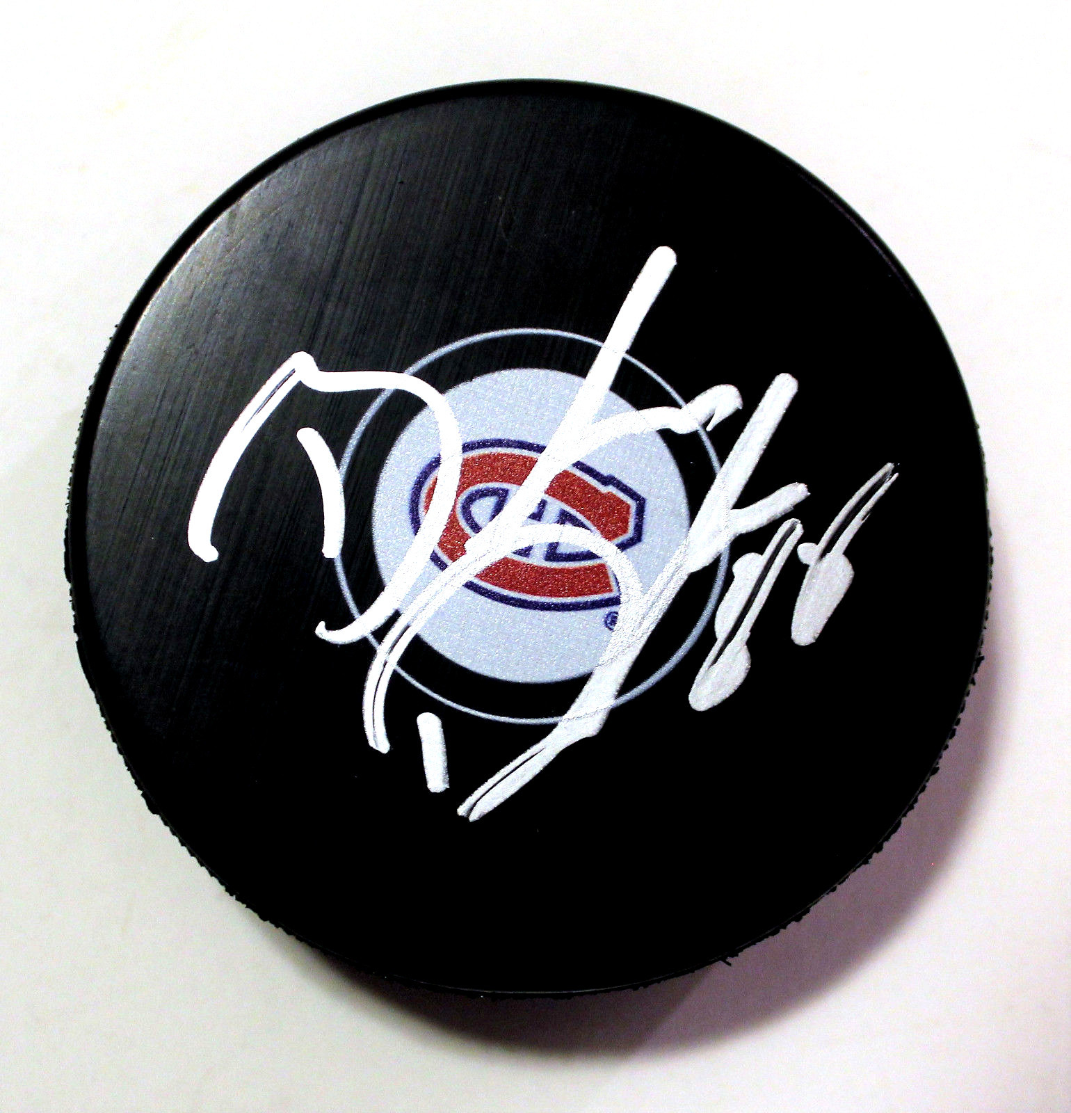 Brandon Davidson Signed Montreal Canadiens Autograph Puck w/COA 2017 Collectible Memorabilia