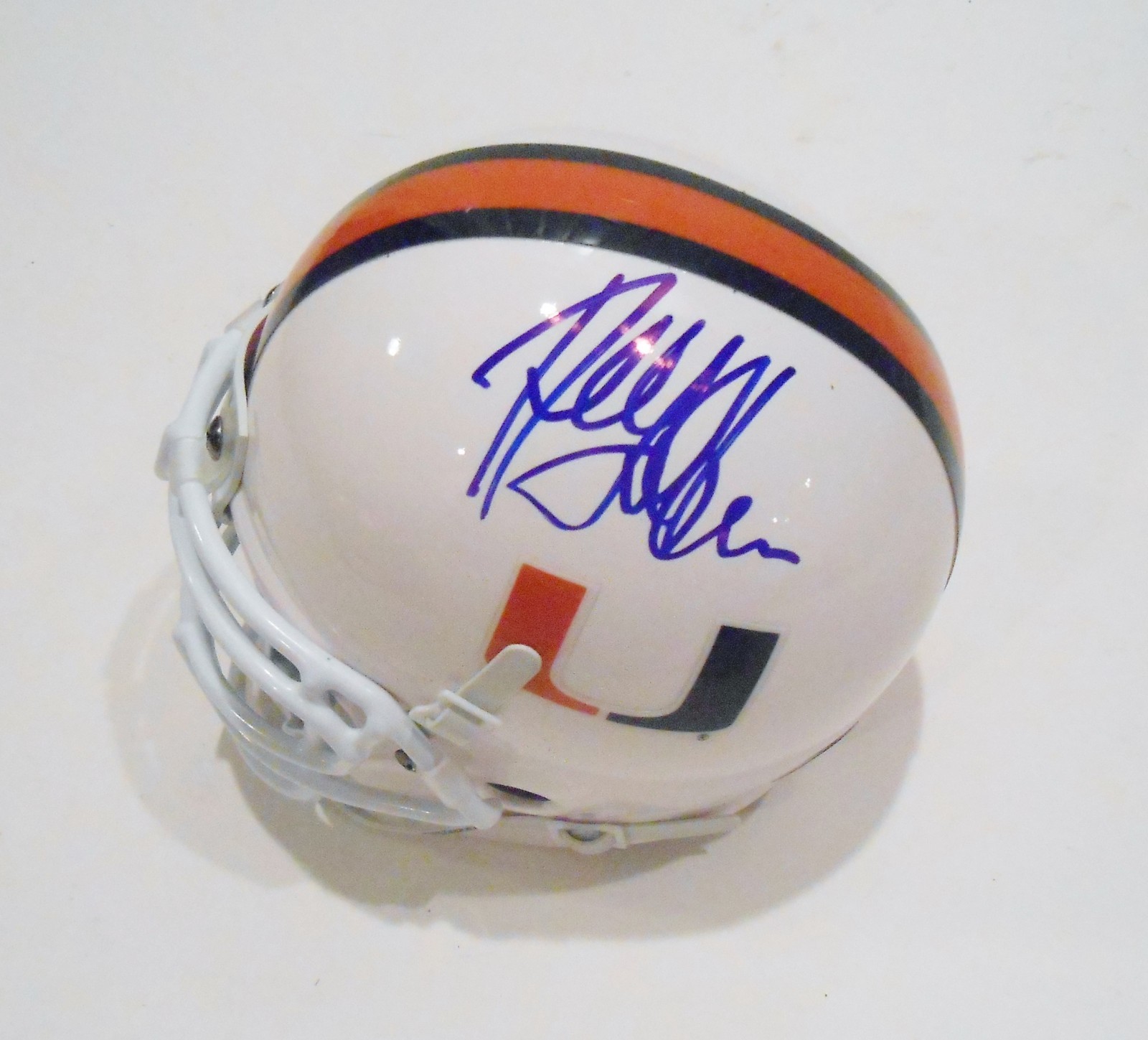 Al Golden Signed Miami Hurricanes Mini Helmet w/COA 2014 Football #1 Collectible Memorabilia