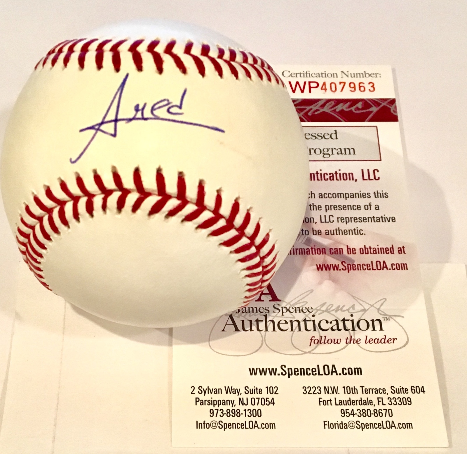 Amed Rosario Signed Official Major League Baseball w/JSA COA New York Mets Collectible Memorabilia