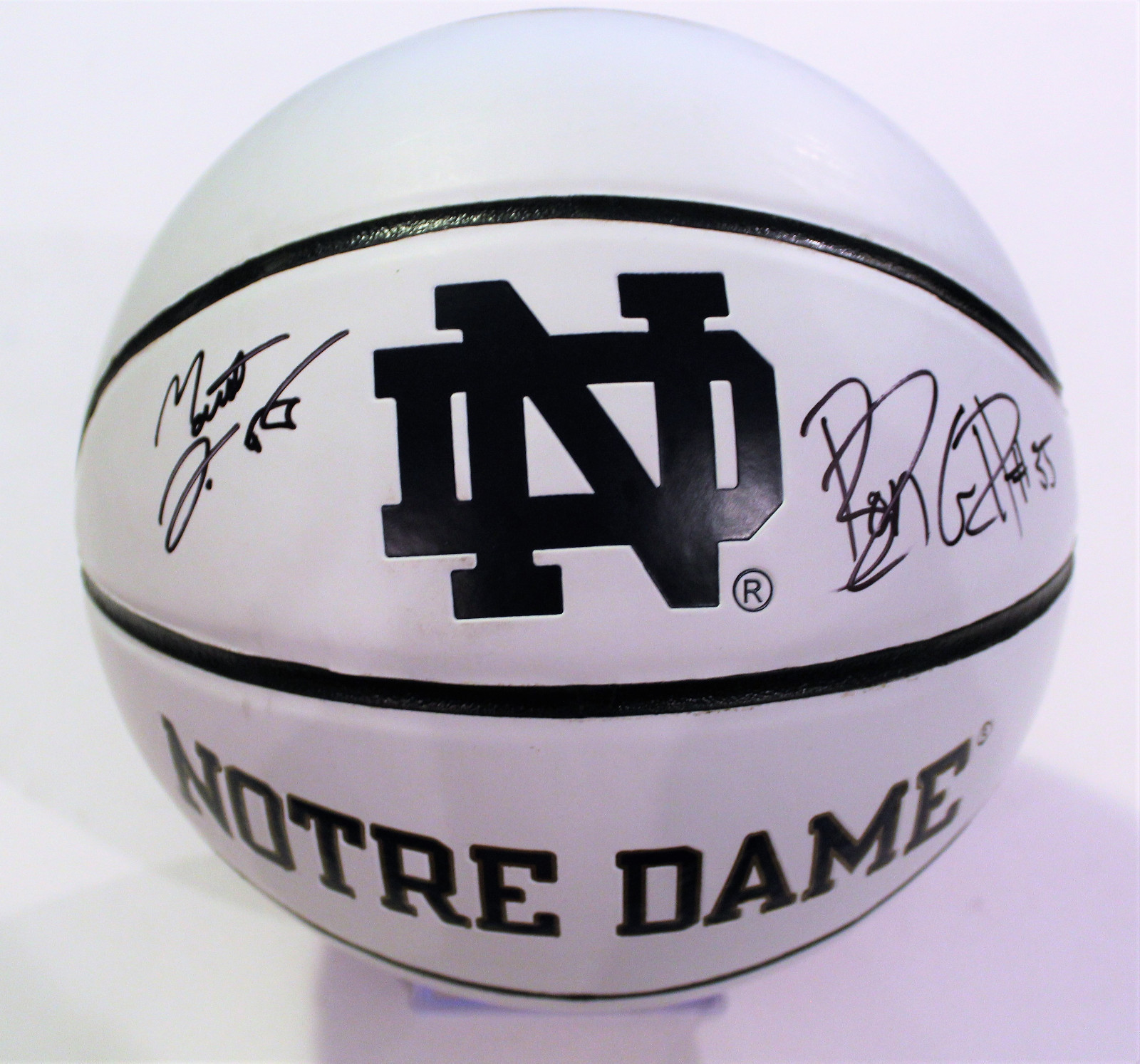 Bonzie Colson and Matt Farrell Dual Notre Dame Signed Logo Basketball w/COA C Collectible Memorabilia