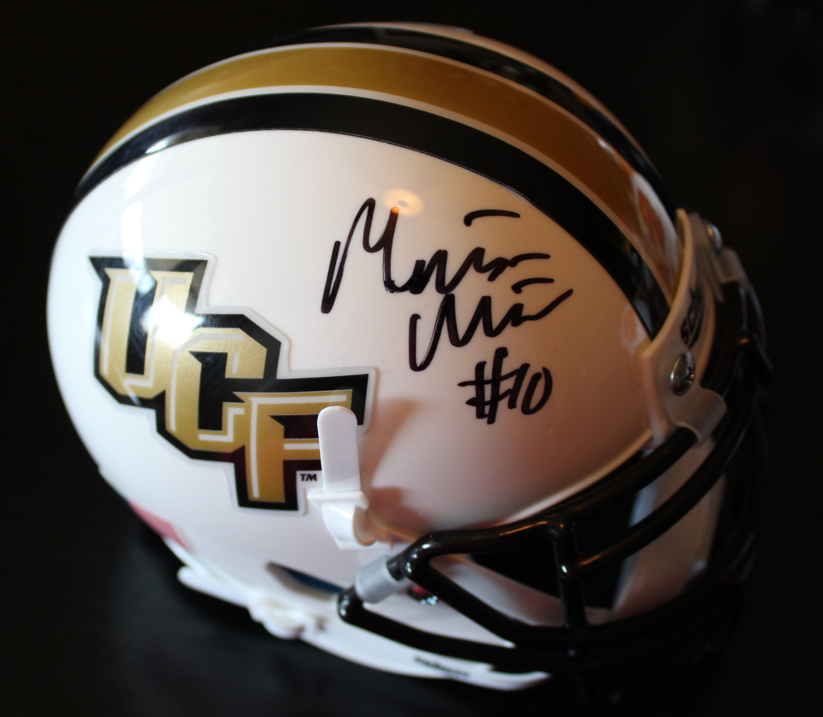 Mckenzie Milton Signed UCF Knights Mini Football Helmet w/COA Exact Proof Collectible Memorabilia