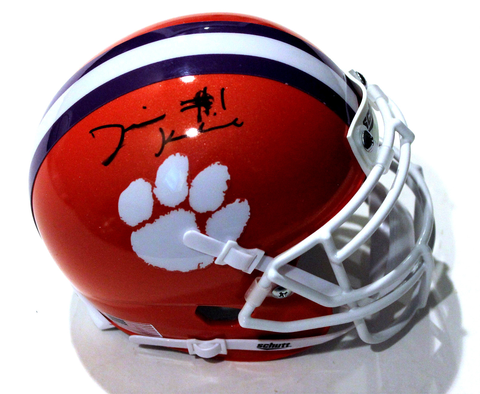 Derion Kendrick Signed Clemson Tigers Mini Football Helmet w/COA C Collectible Memorabilia
