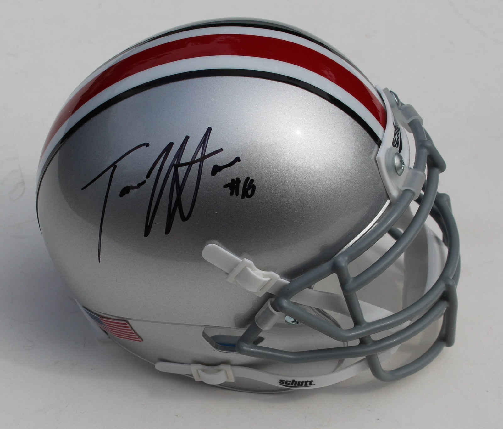 Tate Martell Signed Ohio State Buckeyes Mini Football Helmet w/COA Collectible Memorabilia