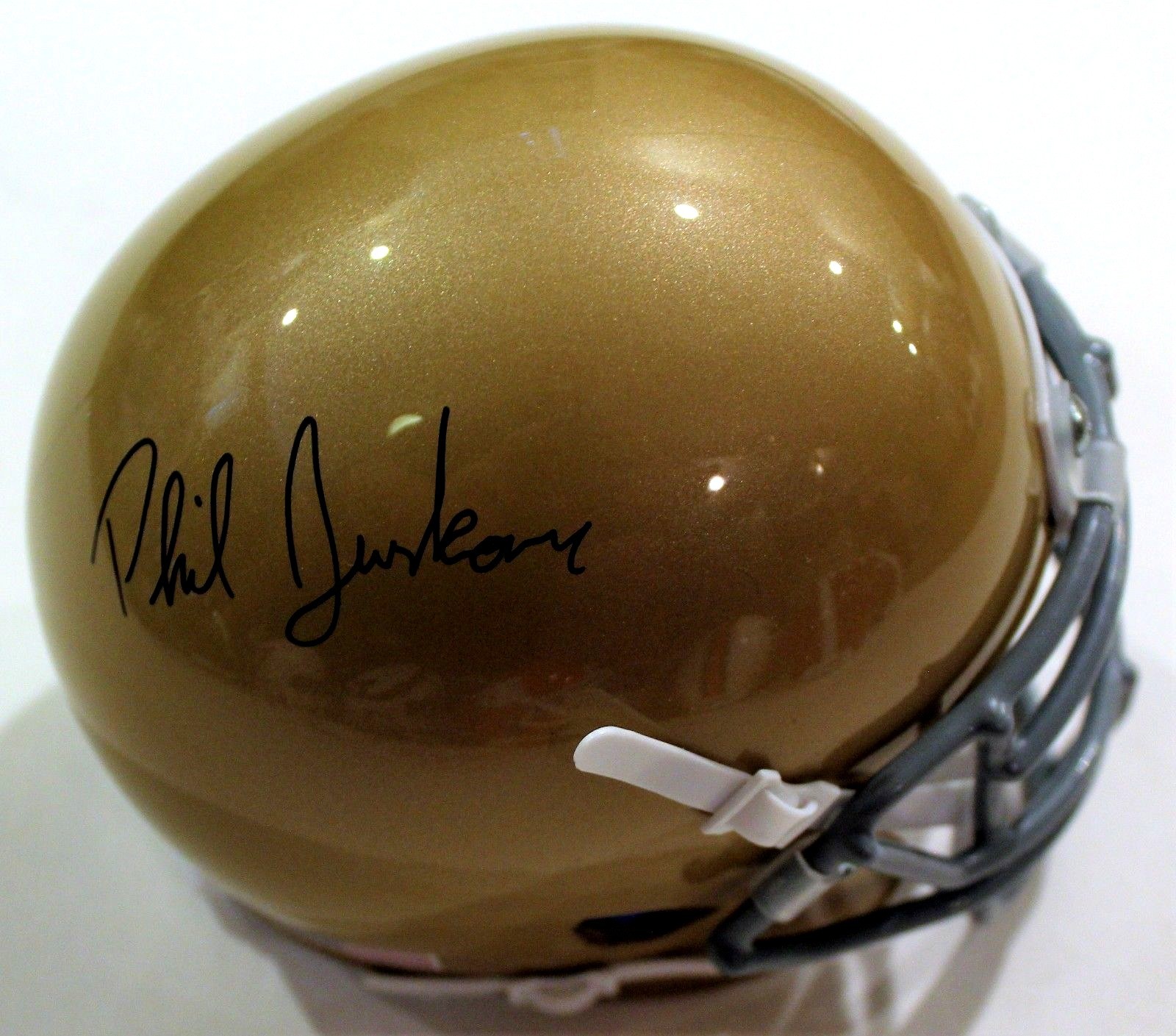 Phil Jurkovec Signed Notre Dame Fighting Irish Mini Football Helmet w/COA 2018 C Collectible Memorabilia