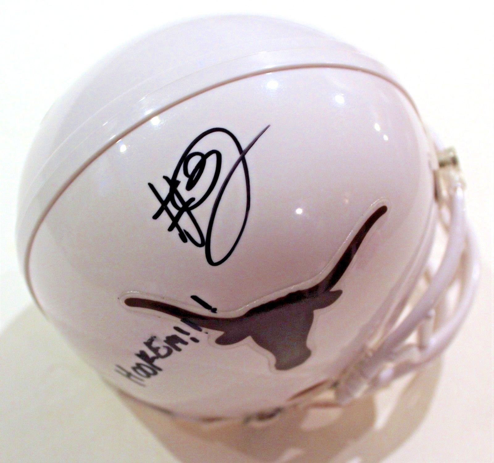 Jalen Green Signed Texas Longhorns Mini Football Helmet w/COA 2018 Hook Em C Collectible Memorabilia