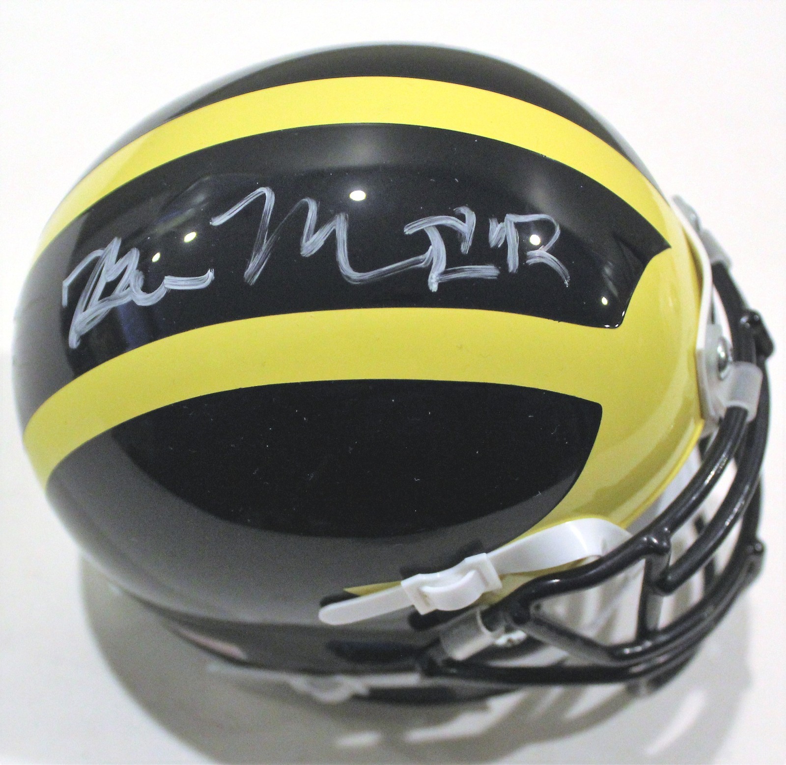 Ben Mason Michigan Wolverines Signed Mini Football Helmet W/COA Collectible Memorabilia
