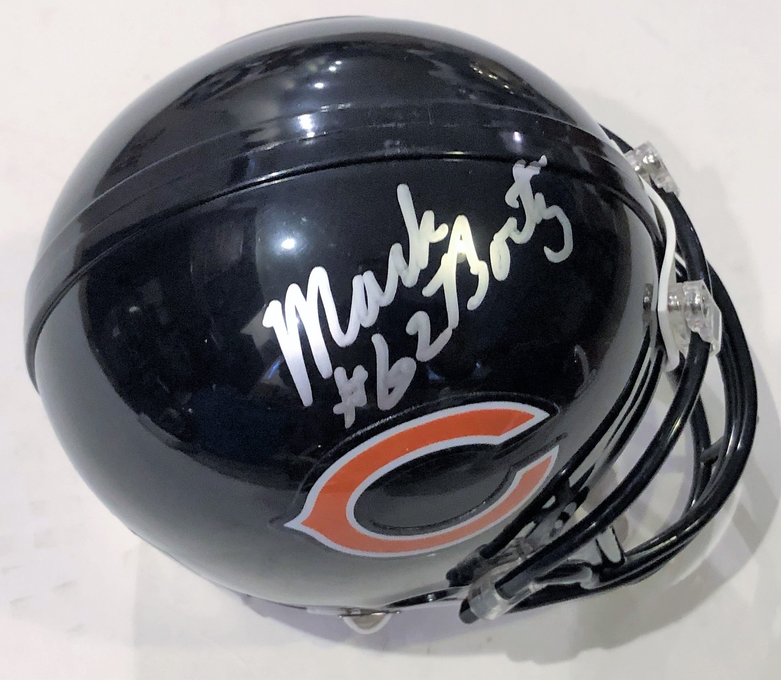 Mark Bortz Signed Chicago Bears Mini Football Helmet w/COA 2018 A Collectible Memorabilia