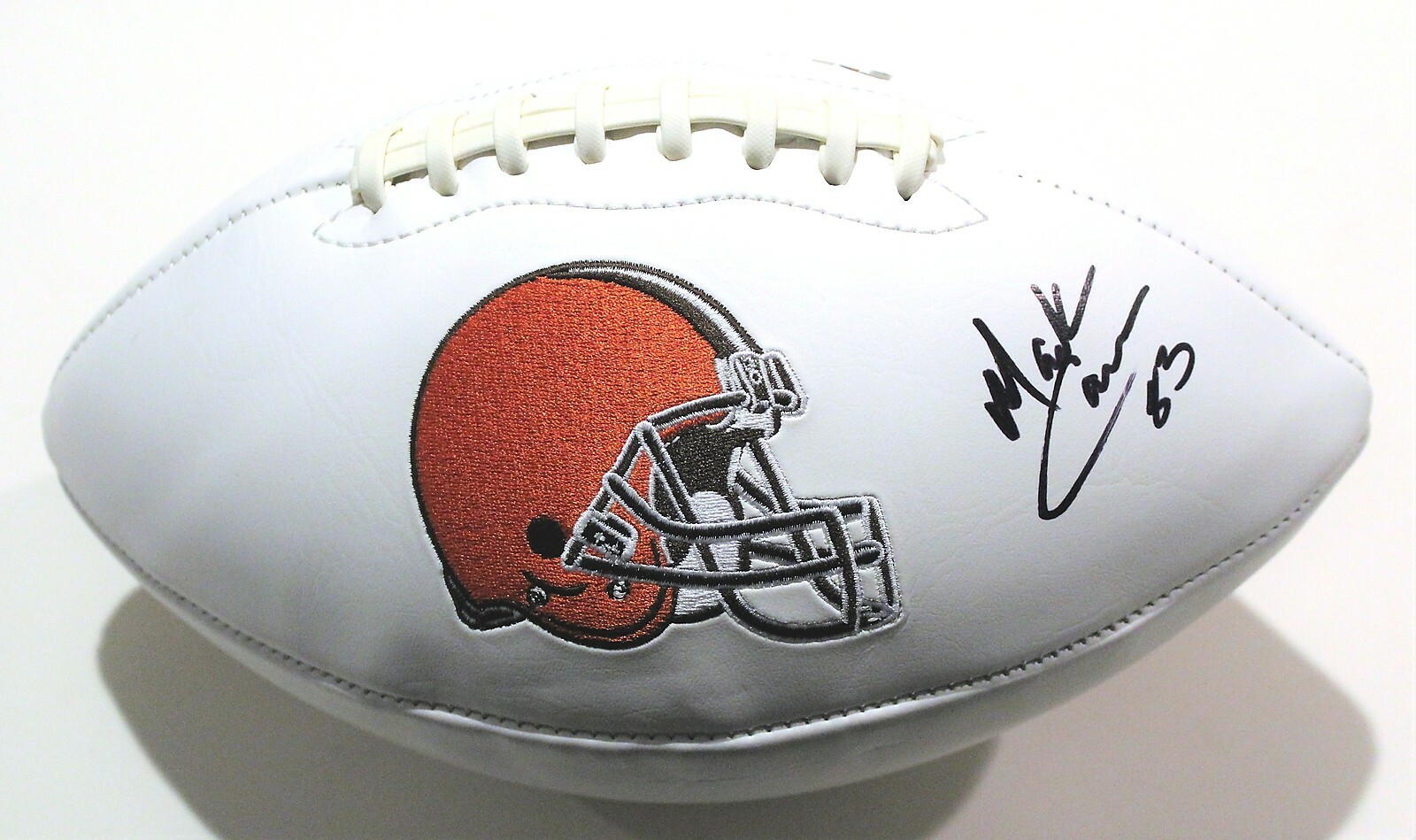 Mark Carrier Cleveland Browns Signed Full Size Logo Football W/COA Collectible Memorabilia