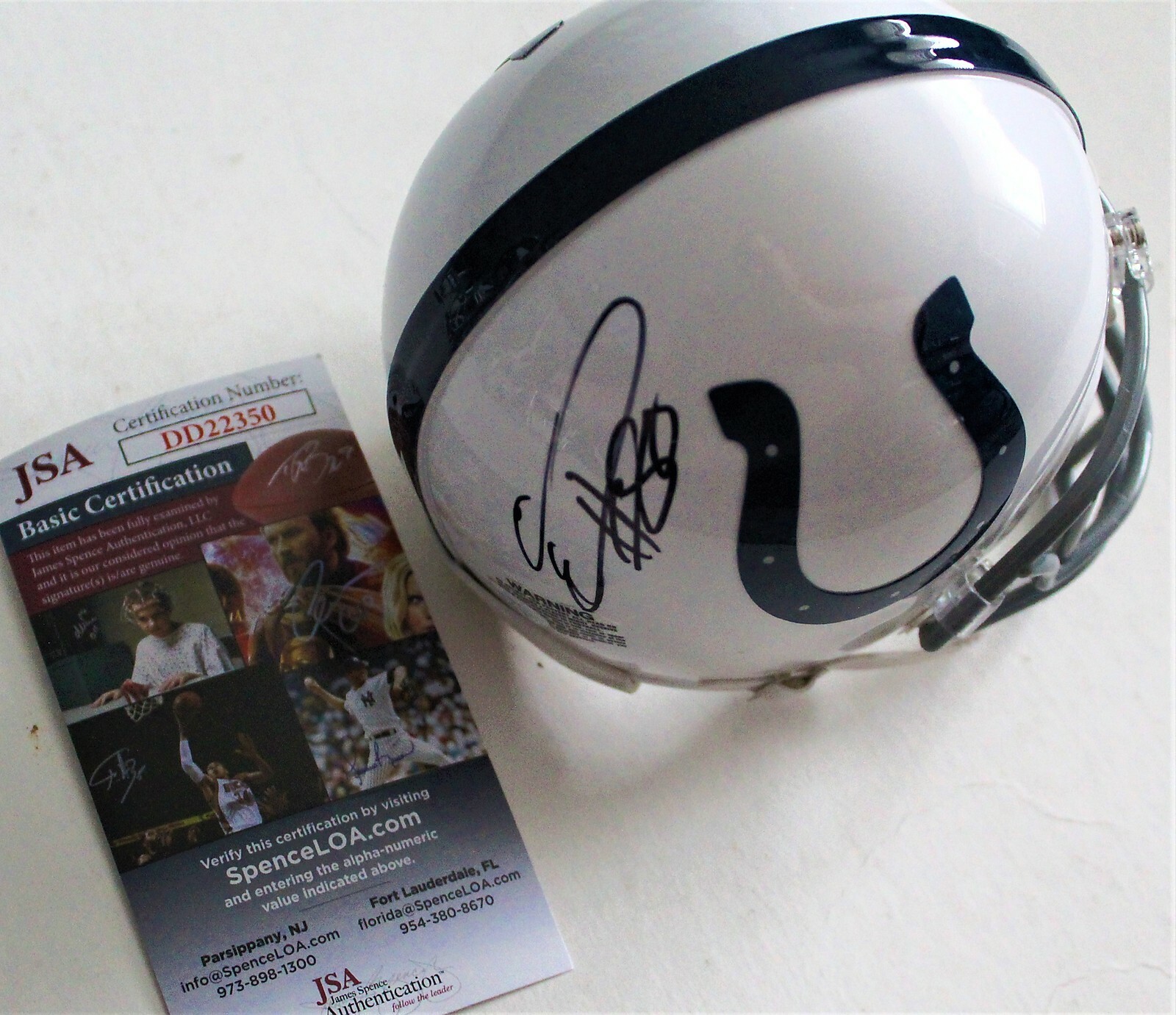 Eric Ebron Signed Indianapolis Colts Mini Football Helmet w/JSA COA Collectible Memorabilia