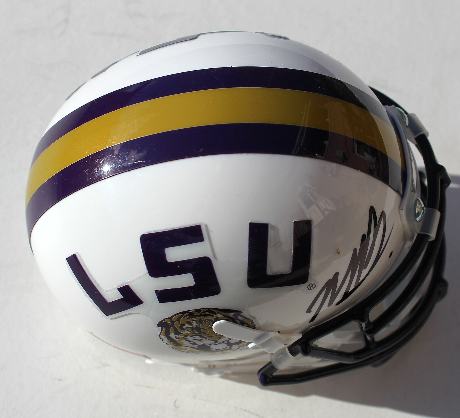 Marcel Brooks Signed LSU Tigers Mini Football Helmet W/COA C Collectible Memorabilia