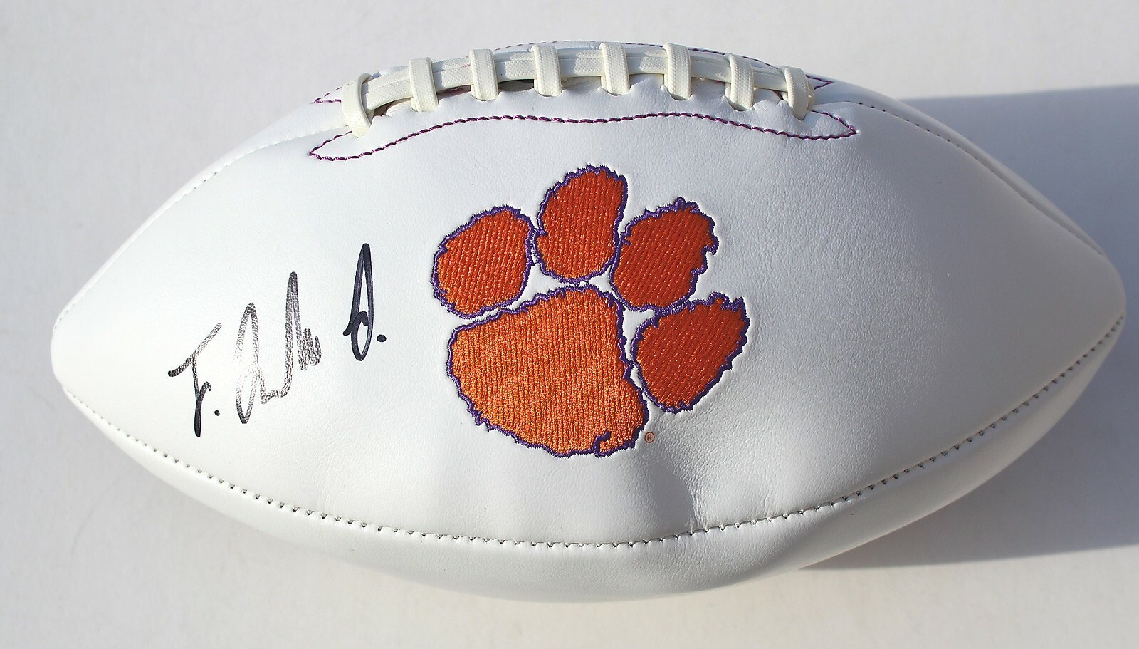 Frank Ladson Clemson Tigers Signed Full Size Logo Football W/COA C Collectible Memorabilia