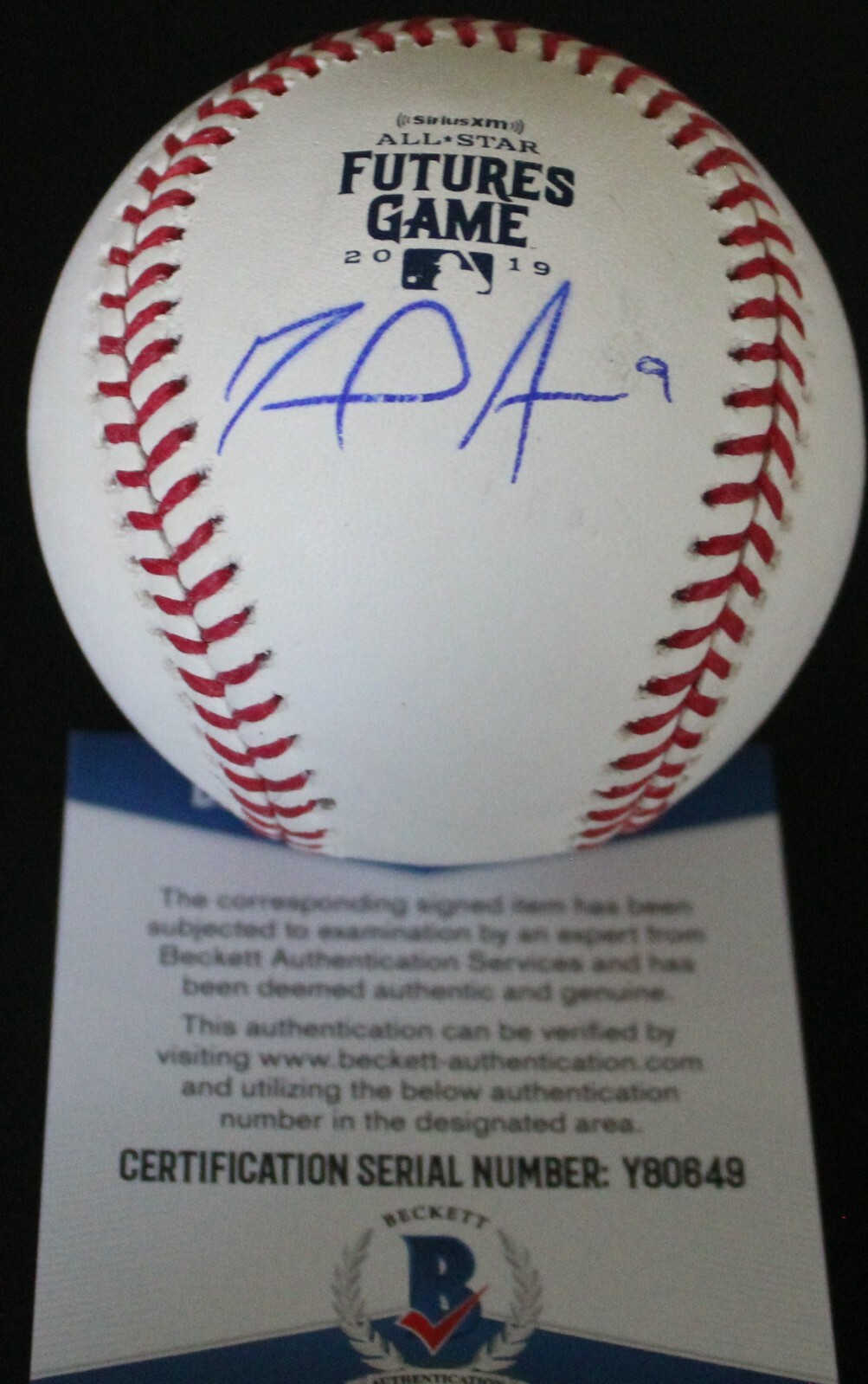 Miguel Amaya Chicago Cubs Signed Official 2019 Futures Game Baseball w/COA Collectible Memorabilia