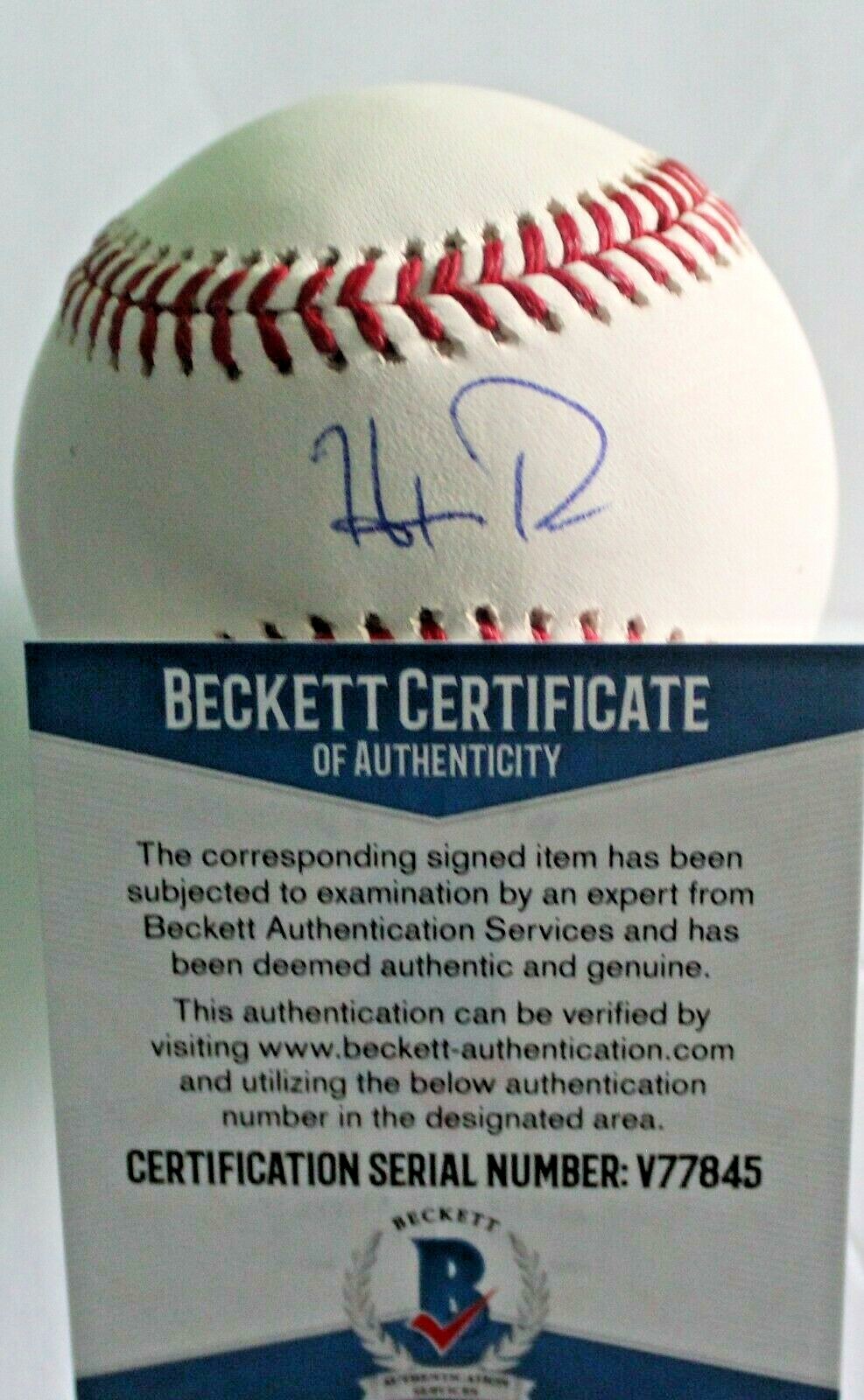 Hudson Potts Signed Official Major League Baseball Padres W/Beckett COA V77845 Collectible Memorabilia