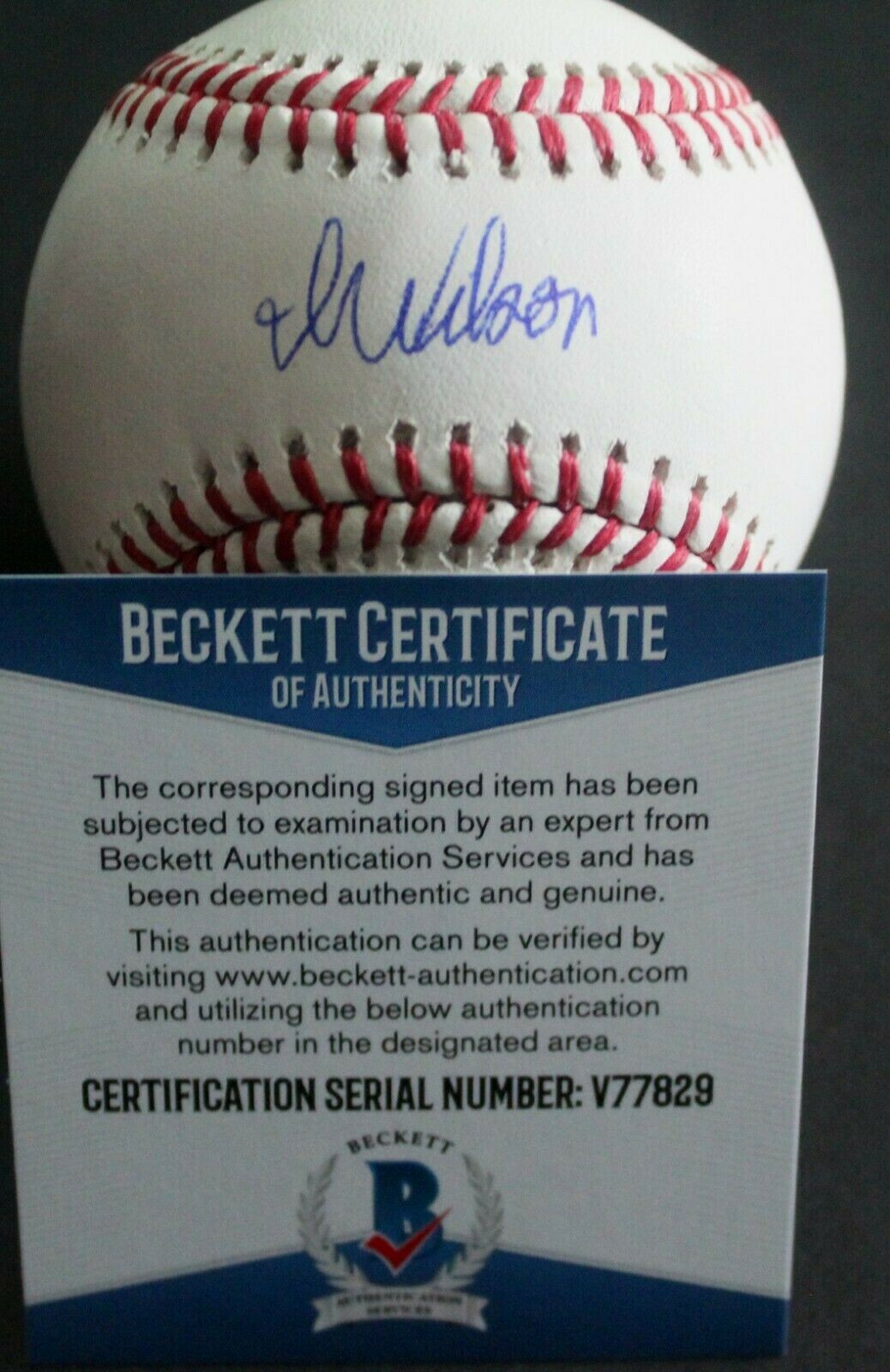 Izzy Wilson Signed Official Major League Baseball Braves W/Beckett COA V77829 Collectible Memorabilia