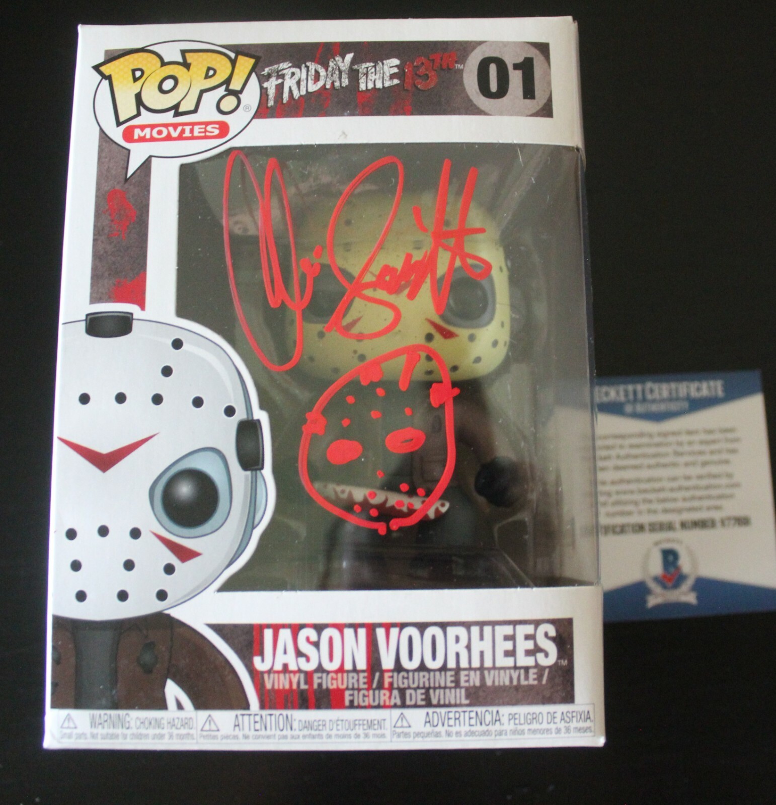 Christopher Swift Friday The 13th Jason Signed #01 Funko w/Beckett COA V77691 Collectible Memorabilia