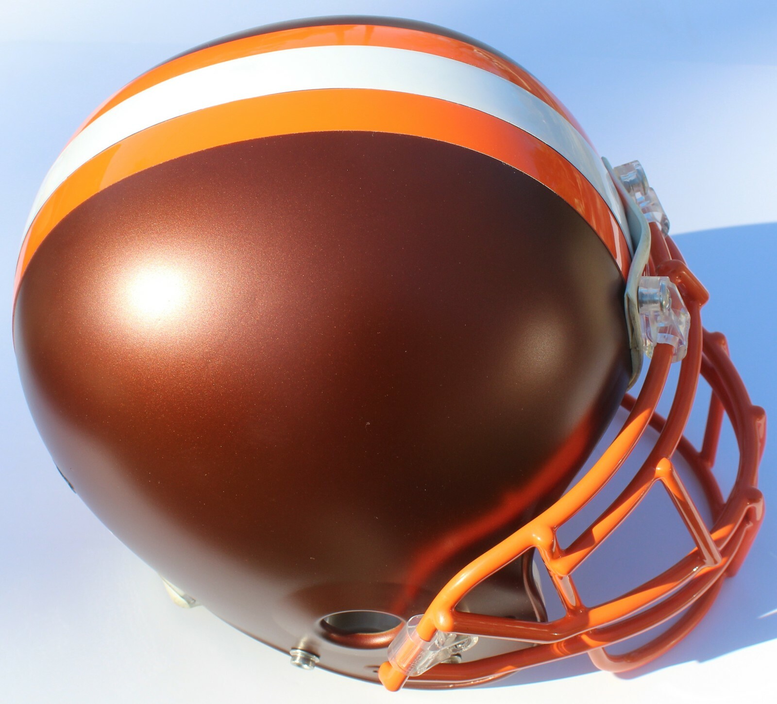 CLEVELAND BROWNS CUSTOM BLAZE FOOTBALL HELMET DECALS USED BAKER MAYFIELD  COLLECTIBLE MEMORABILIA