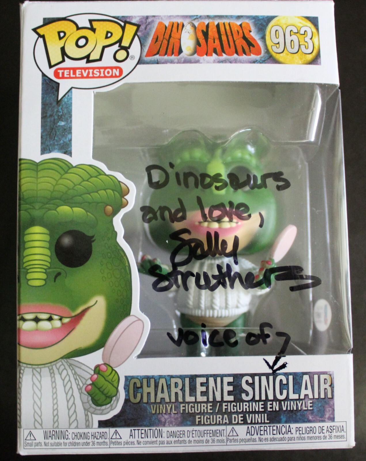 Sally Struthers Signed Dinosaurs TV Charlene Funko Pop #963 w/Beckett COA Y88517 Collectible Memorabilia