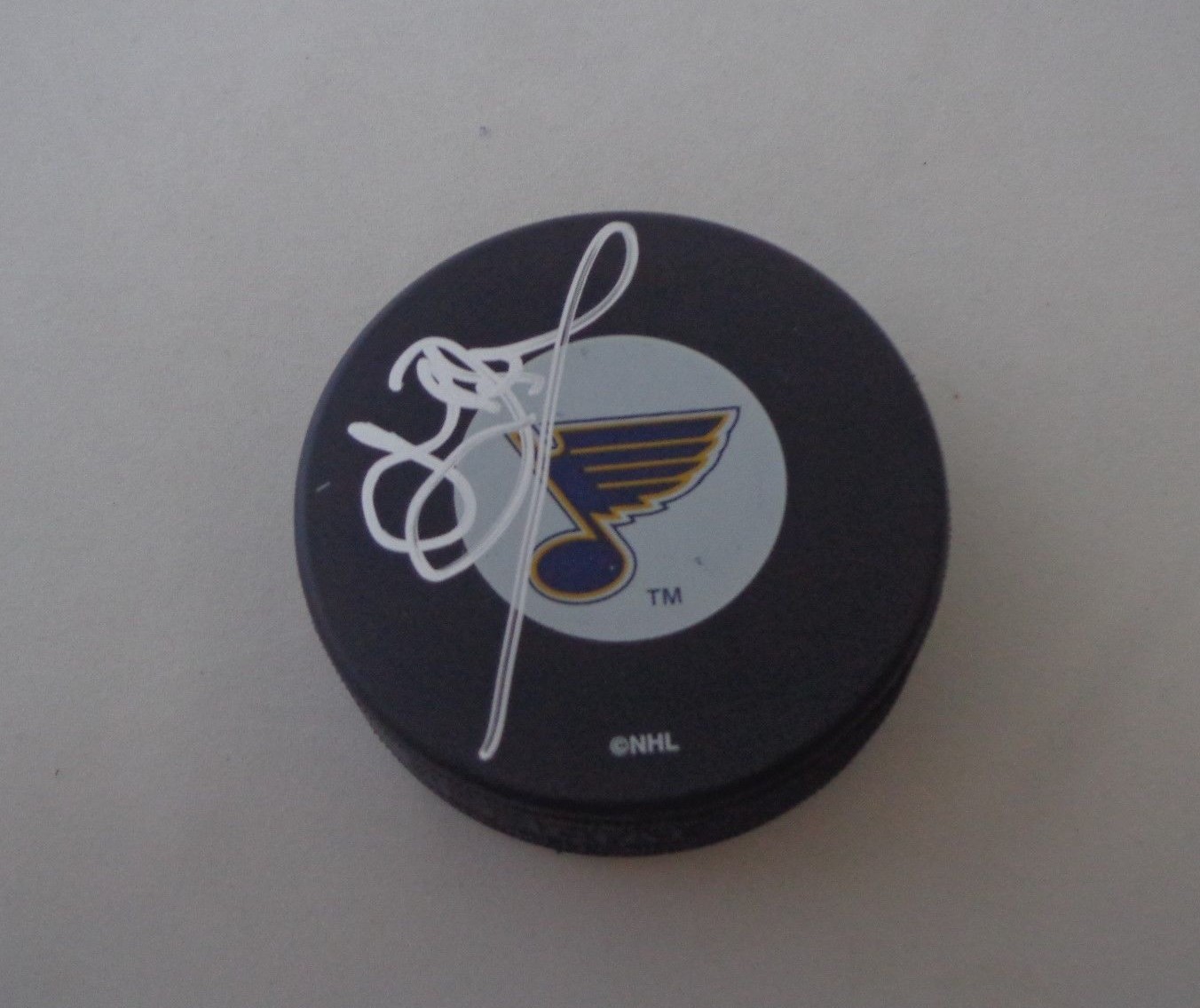 John Davidson signed St. Louis Blues puck autographed Collectible Memorabilia