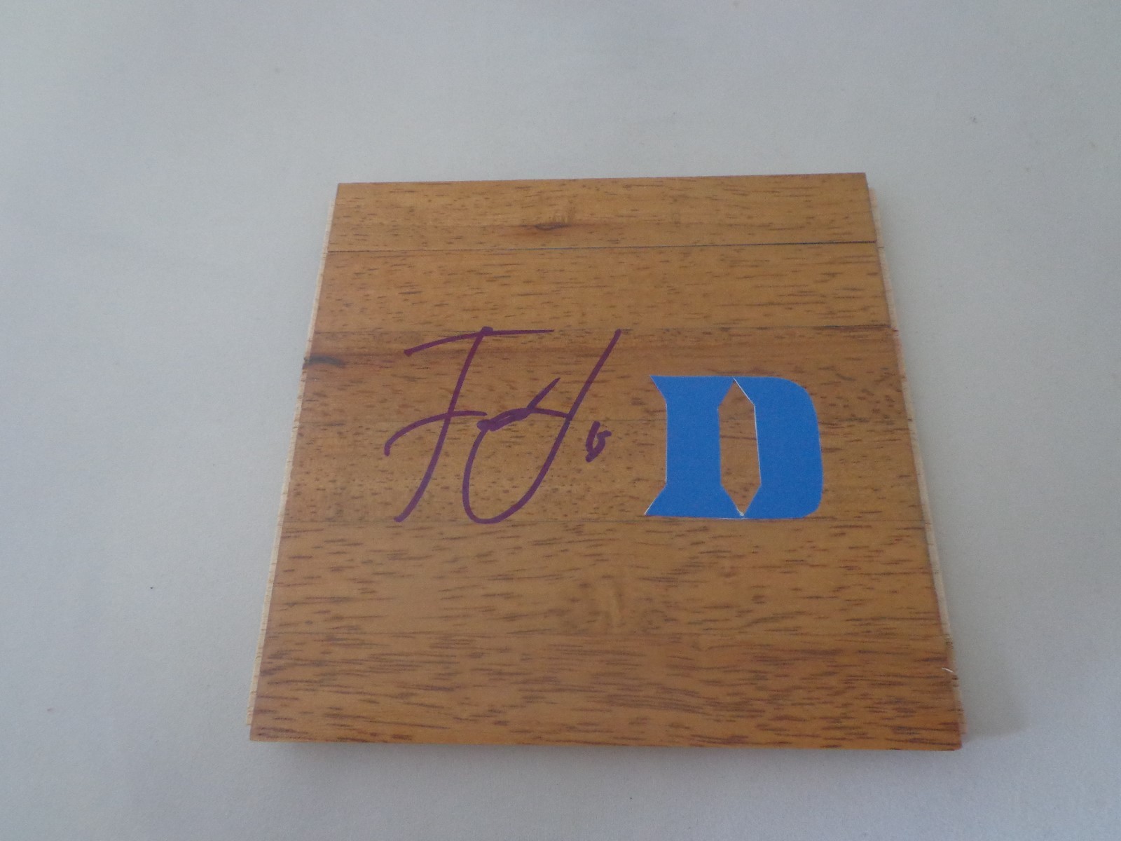Frank Jackson signed Duke Blue Devils Floorboard Floor autographed Collectible Memorabilia