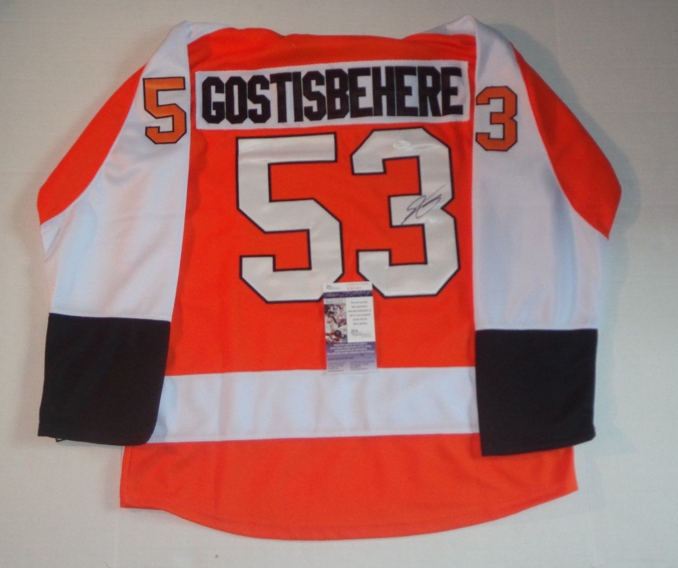 Shayne Gostisbehere signed Philadelphia Flyers jersey autographed JSA 2 Collectible Memorabilia