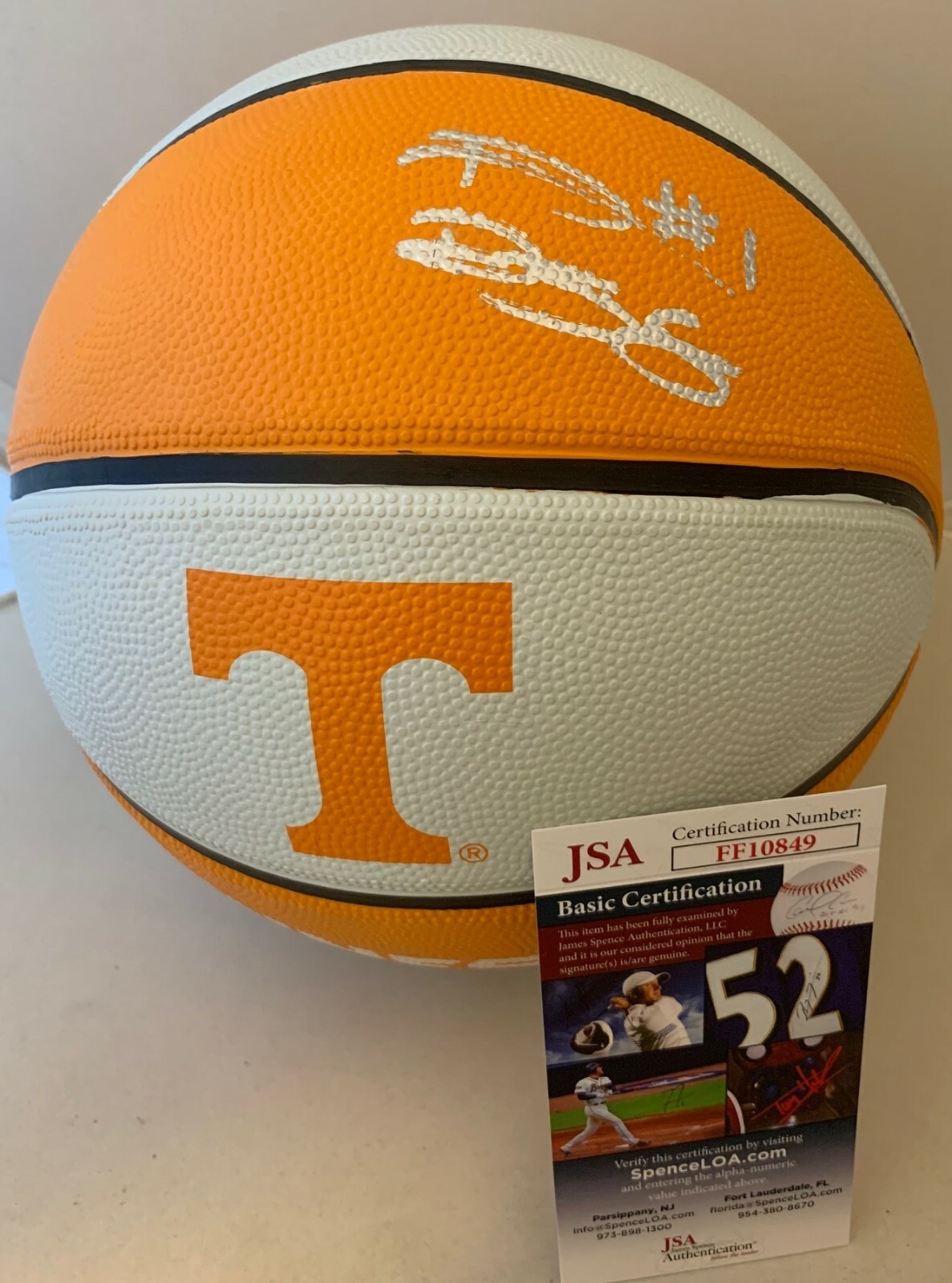 Diamond DeShields Sky signed Tennessee Volunteers F/S Basketball Ball Vols JSA Collectible Memorabilia