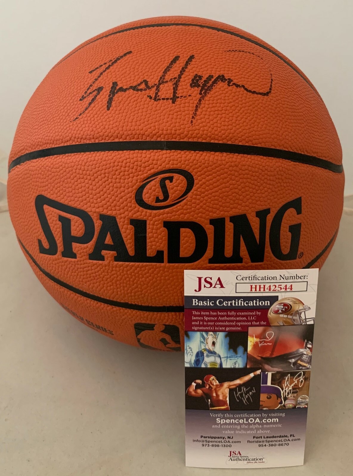 Spencer Haywood Seattle SuperSonics signed F/S NBA Silver Series Ball HOF JSA Collectible Memorabilia
