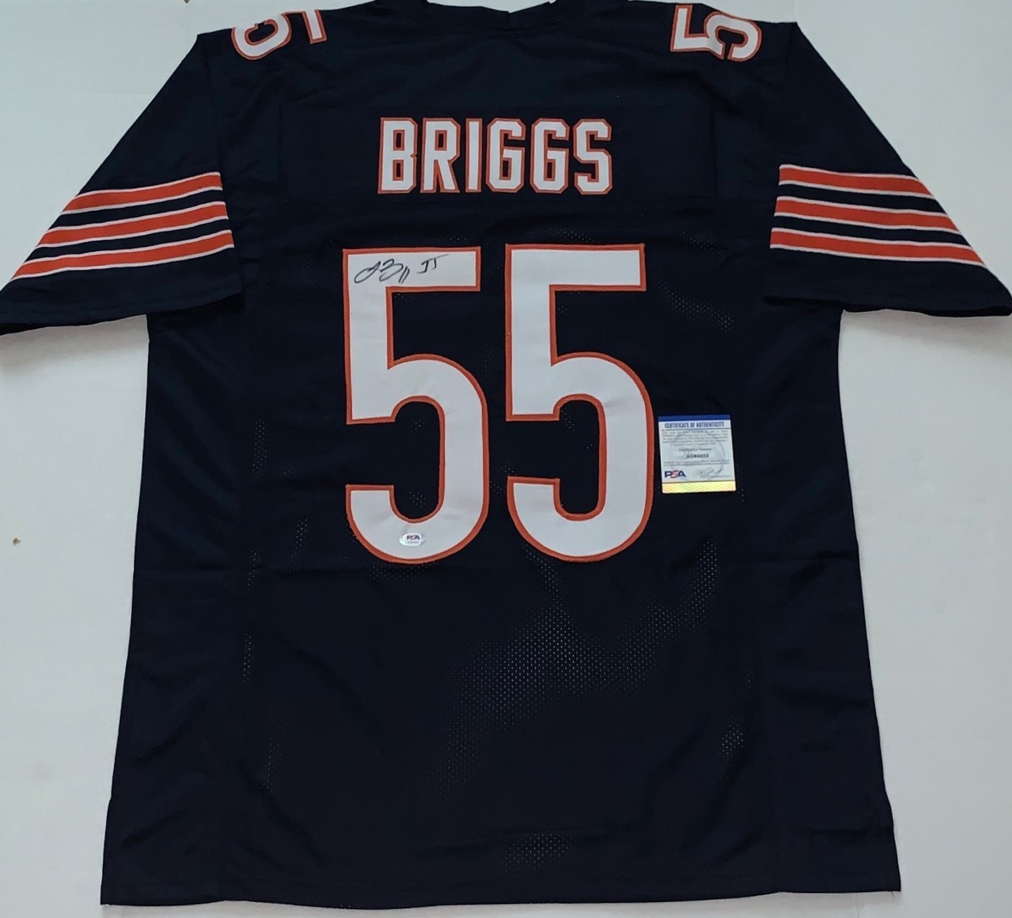 Lance Briggs Chicago Bears signed Custom XL jersey autographed PSA Collectible Memorabilia