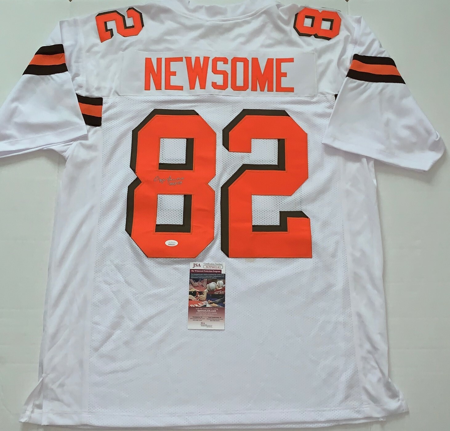 Ozzie Newsome Cleveland Browns signed jersey autographed JSA Witnessed Collectible Memorabilia