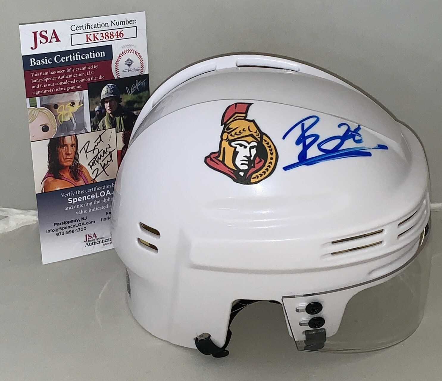 Erik Brannstrom signed Ottawa Senators mini helmet autographed JSA Collectible Memorabilia