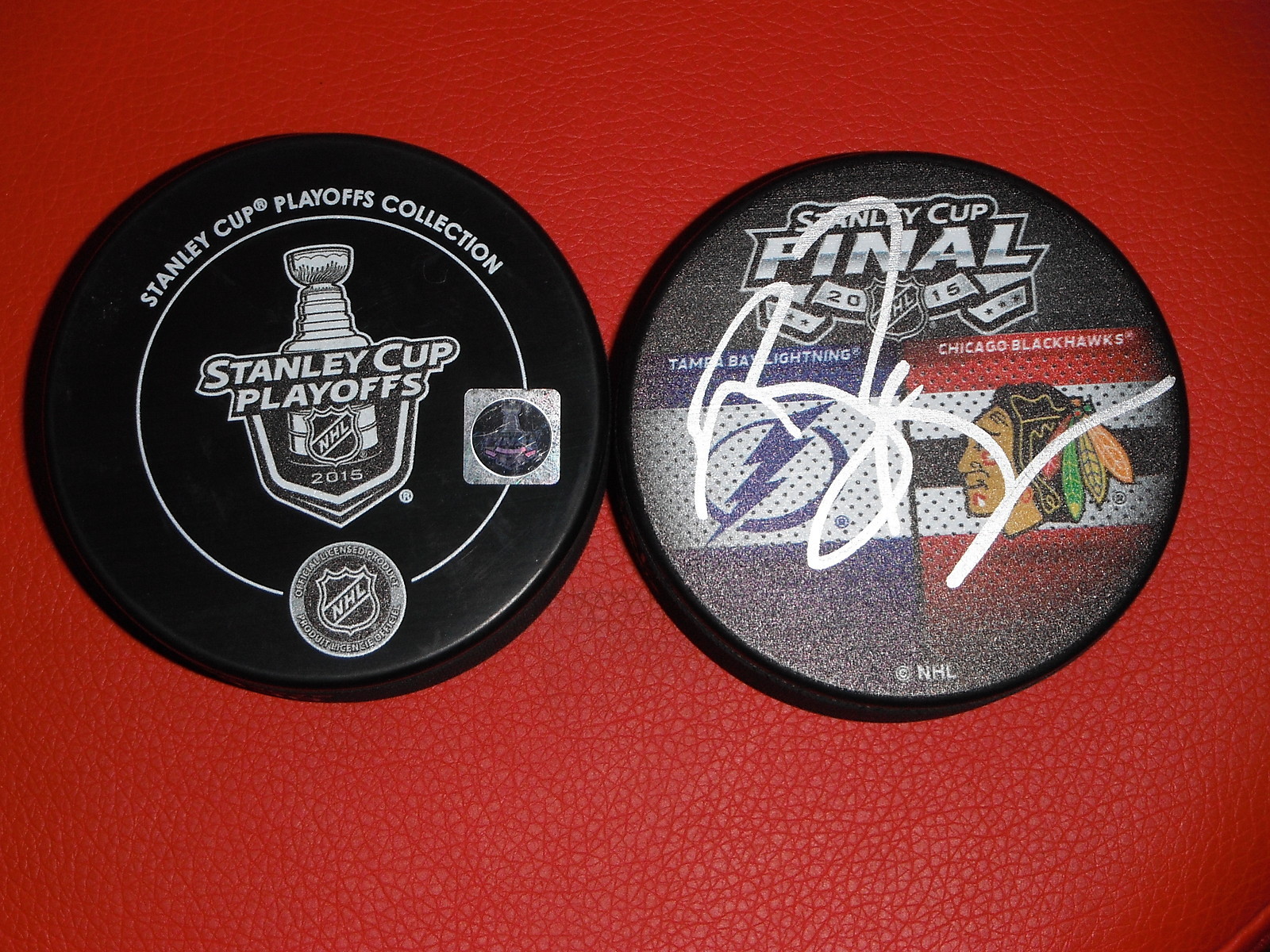 TAMPA BAY LIGHTNING BEN BISHOP SIGNED 2015 STANLEY CUP PUCK Collectible Memorabilia