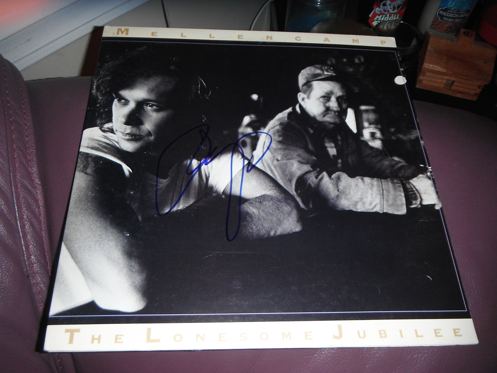 JOHN MELLENCAMP SIGNED THE LONESOME JUBILEE VINYL ALBUM Collectible Memorabilia