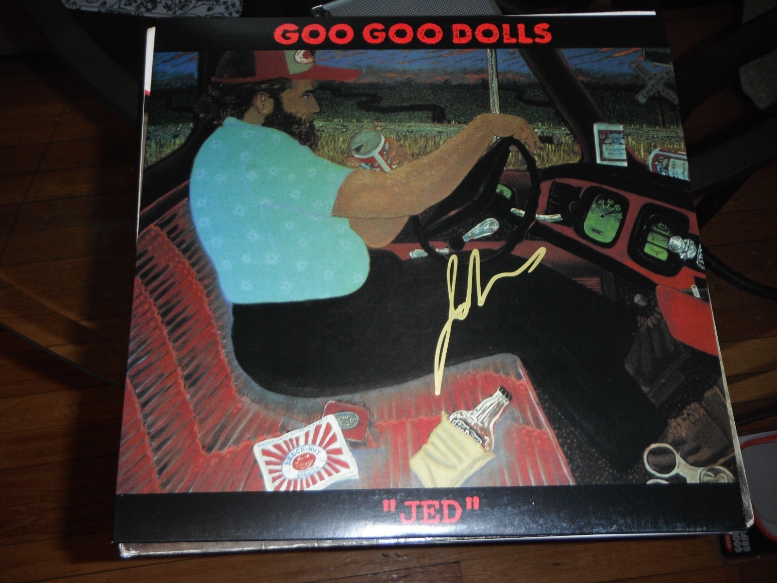 GOO GOO DOLLS JOHN RZEZNIK SIGNED JED VINYL ALBUM Collectible Memorabilia