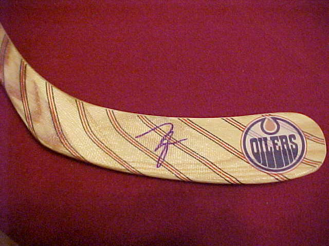 EDMONTON OILERS TAYLOR HALL SIGNED FULL SIZE HALL MODEL STICK Collectible Memorabilia