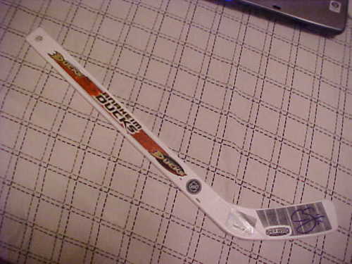 ANAHEIM DUCKS CAM FOWLER SIGNED LOGO STICK Collectible Memorabilia