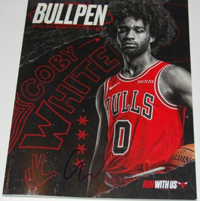 COBY WHITE SIGNED (CHICAGO BULLS) RUN WITH US OFFICIAL GAME PROGRAM W/COA #0  COLLECTIBLE MEMORABILIA