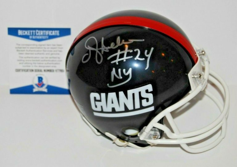 OTTIS O.J. ANDERSON SIGNED (NEW YORK GIANTS) MINI FOOTBALL HELMET BECKETT V77651  COLLECTIBLE MEMORABILIA