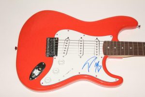 POST MALONE SIGNED AUTOGRAPH FENDER BRAND ELECTRIC GUITAR – PSYCHO WOW SUNFLOWER  COLLECTIBLE MEMORABILIA