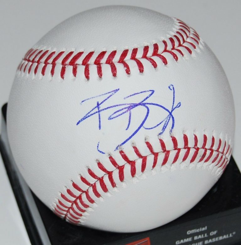 BRADEN BISHOP SIGNED (SEATTLE MARINERS) OFFICIAL MAJOR LEAGUE BASEBALL W/COA  COLLECTIBLE MEMORABILIA
