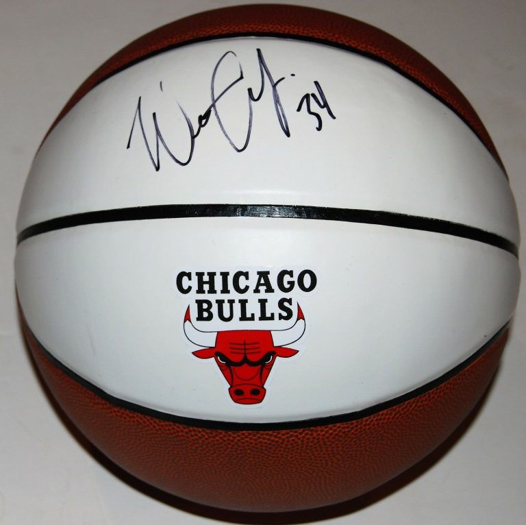 WENDELL CARTER JR SIGNED (CHICAGO BULLS) LOGO AUTOGRAPHED BASKETBALL W/COA #2  COLLECTIBLE MEMORABILIA