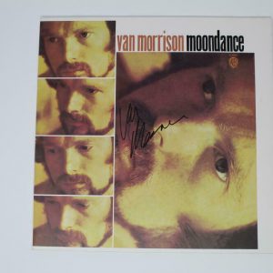 VAN MORRISON SIGNED AUTOGRAPH ALBUM VINYL RECORD -ROCK LEGEND MOONDANCE RARE COLLECTIBLE MEMORABILIA