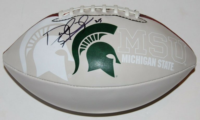 DARRELL STEWART SIGNED (MICHIGAN STATE SPARTANS) LOGO FOOTBALL *PROOF* W/COA C  COLLECTIBLE MEMORABILIA