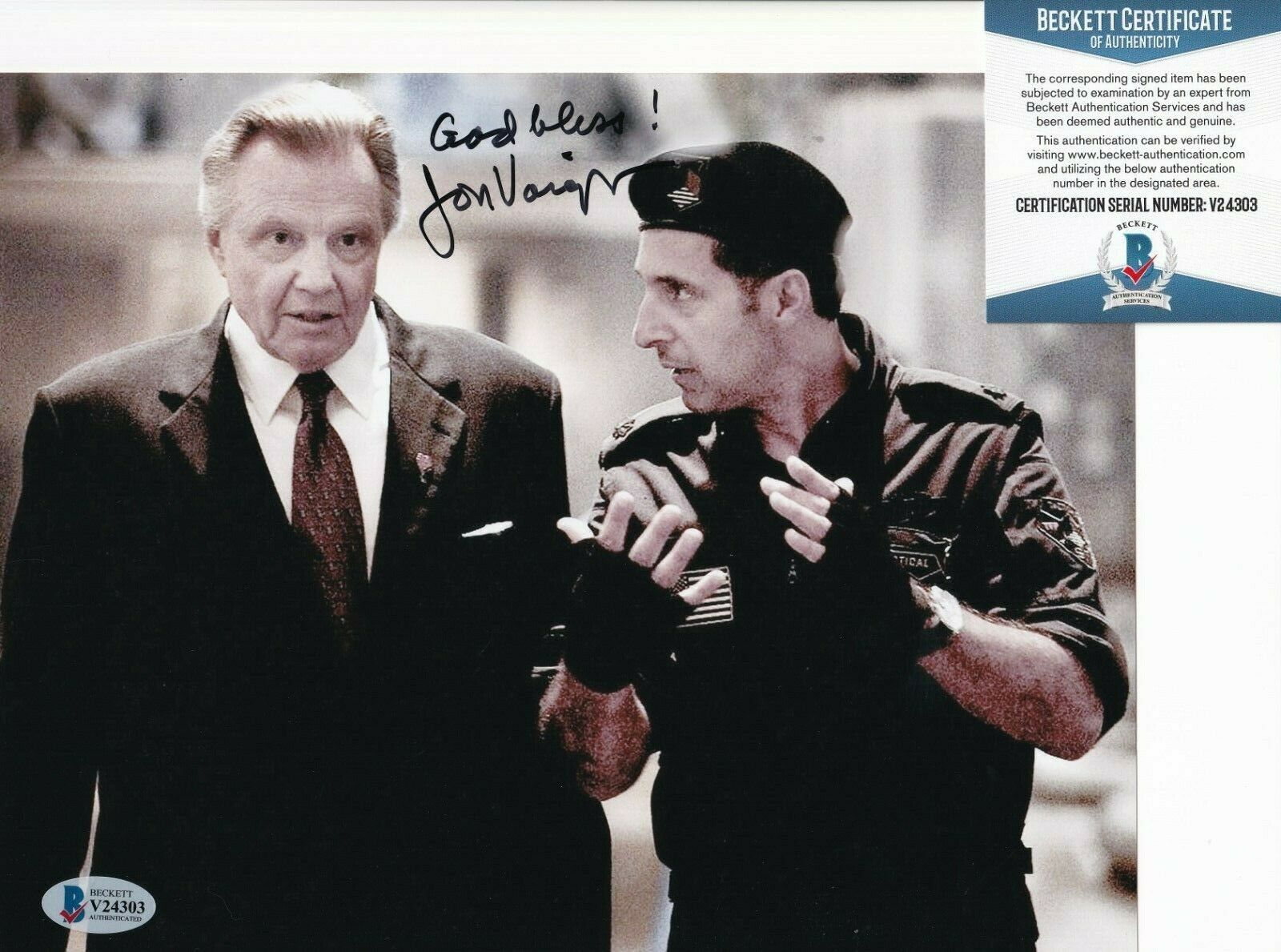 JON VOIGHT signed (TRANSFORMERS) John Keller Movie 8X10 photo BECKETT ...