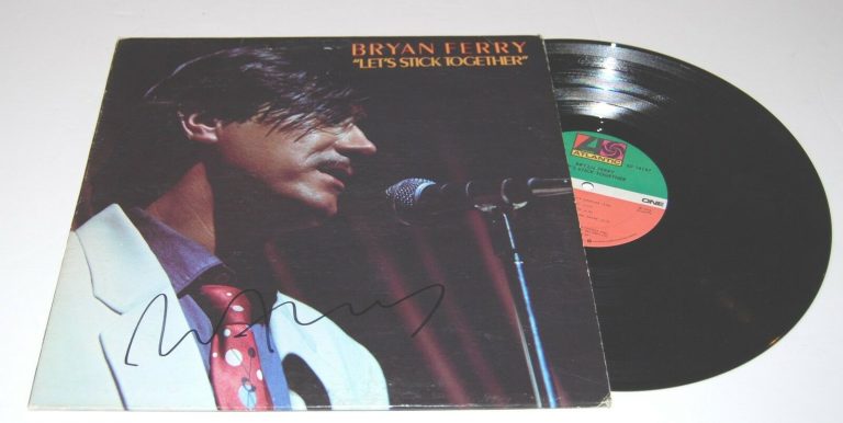 BRYAN FERRY SIGNED (LET’S STICK TOGETHER) RECORD ALBUM LP W/COA  COLLECTIBLE MEMORABILIA