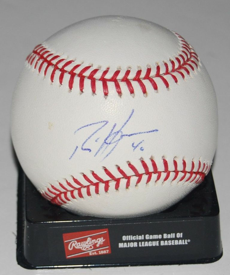 RICH HARDEN SIGNED OML BASEBALL *OAKLAND ATHLETICS A’S* W/COA RANGERS CUBS  COLLECTIBLE MEMORABILIA