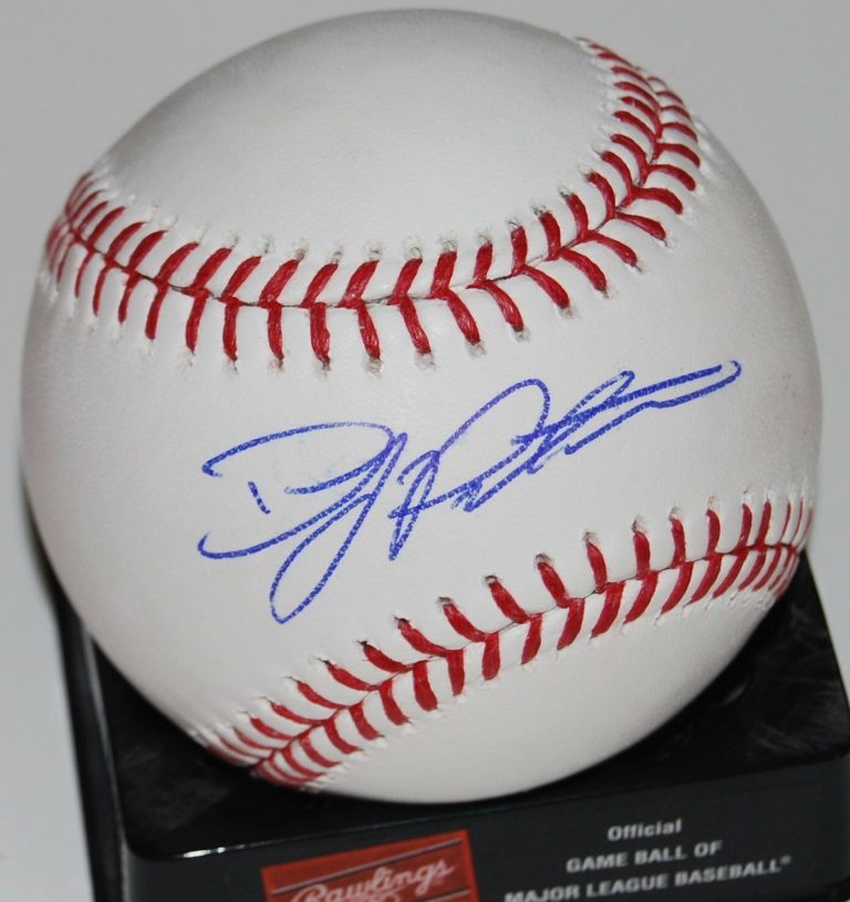 DJ PETERS SIGNED (LOS ANGELES DODGERS) OFFICIAL MAJOR LEAGUE BASEBALL W/COA  COLLECTIBLE MEMORABILIA