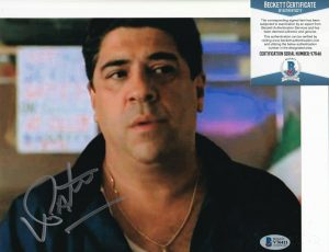 VINCENT PASTORE SIGNED (THE SOPRANOS) BIG PUSSY 8X10 PHOTO BECKETT BAS V76411  COLLECTIBLE MEMORABILIA